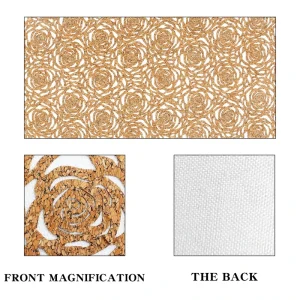 Factory Free Samples Laser Cut Laserable Leatherette Cork Fabric Hollow Out Punch Holes Perforated Eco-Friendly