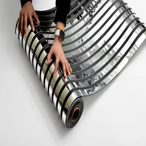 Factory Metallic Grille Wall Sticker Waterproof XPE Foam Silver Color Self Adhesive Wallpaper for Indoor Decoration