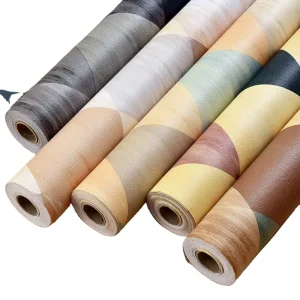 Factory Modern Waterproof Geometry Self-adhesive PVC Wallpaper Easy DIY Installation Customized Sizes Eco-friendly