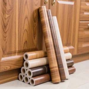 Factory PVC Self-Adhesive Decor Films Wood Grain Decorative Films for Furniture Wall Interior Decor