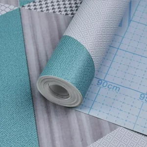 Factory Price 0.45*10M Geometric PVC Self adhesive Wallpaper Peel Stick Wall Covering Hotel Apartment Wall Decor