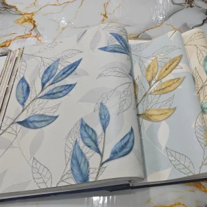Factory Price 53cm Wide Embossed Wallpaper Abstract Geometric Wall Mural Wallpaper Design PVC Wallpaper for Interior Wall Decor