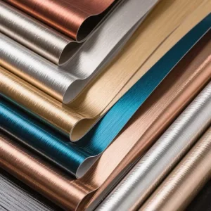 Factory Price Brushed Decorative Sticker Film Brushed Copper Metallic Roll PVC Vinyl Wallpaper