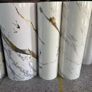 Factory Price Marble Wall Stickers Vinyl Foam Roll Foil Marble Wall Tile Stickers Removable for Home Decor