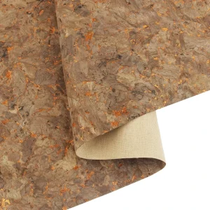 Factory Retro Vegan Copper Bronze Carbonized Cork Fabric for Bags & Wallpapers Eco-Friendly Metallic Luxury