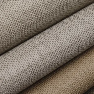 Factory Supply Fire Rated 54 Inch Linen Grain Office Spaces Customized Wallpaper PVC Wallcovering Fabric Backed Vinyl