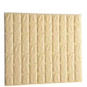 Factory Supply Hotel Interior Decoration Foam Backed Wallpaper 3D Wall Sticker