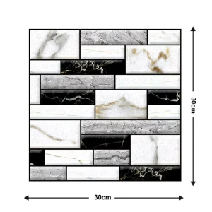 Factory Supply Self Adhesive Kitchen Wall Decorative Mural Pvc 3d Wall Stickers Kitchen Plastic Wall Tiles