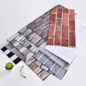 Factory Supply Traditional Style 3D Foam Stone Brick Wallpaper DIY Panel Wall Sticker Brick Shade Wallpaper Direct China