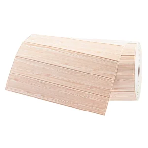 Factory Supply Wood Grain Pattern Soft Feeling Long Size 3D Home Decoration Rill Foam Wallpaper