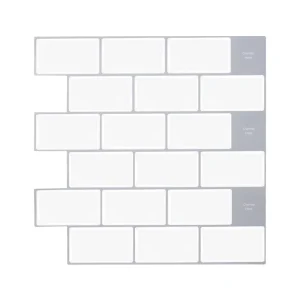 Factory Wholesales Self Adhesive Wall Tiles 3D Effect Peel and Stick Tiles Backsplash Home Decor Kitchen Mosaic
