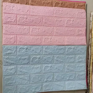 Fashion 3D Foam Decorative Wallpaper Self Adhesive Waterproof Durable Wall Sticker for Home Decoration