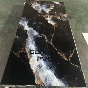 Faux Interior Marble Alternative Wall Panel UV Board Custom TV Background Wall PVC Marble Sheet High Glossy UV Marble Sheet