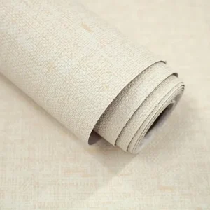 Faux Linen Self Adhesive Waterproof Removable Floral Pattern Apartment Use Wallpaper Household Textured Modern Home Decor