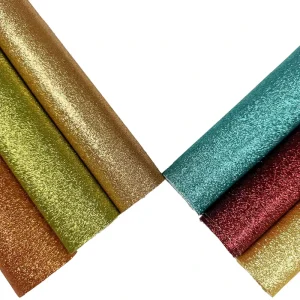 Fine Glitter Faux Leather Roll Fabric Wallpaper Decoration for DIY Bows Clips Making Materials