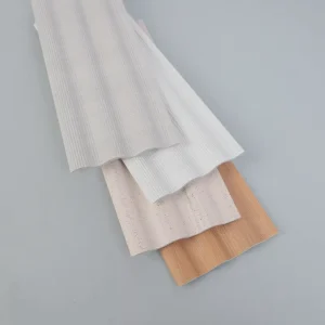 Fine Vertical Grooved Texture PS Wall Panels Interior Exterior Waterproof Durable Wallpaper