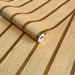 Fire resistant Waterproof Soundproof Geometric Wave Pattern Household PVC Wallpaper