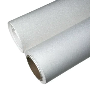 Fire retardant Moisture proof Printable White Texture Matte Wall Paper Non Woven Coated Wall Fabric for Print