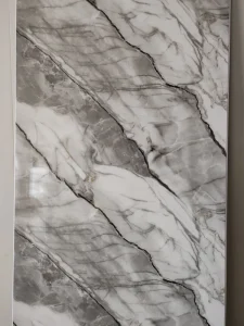 Fire-retardant Waterproof Marble White 1m PVC Shower Wall Panel