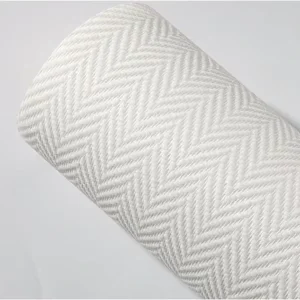 Fireproof Heat Resistant Fibreglass Textile Woven Wallcovering Wallpaper Fabric Rolls for Interior Wall Decoration