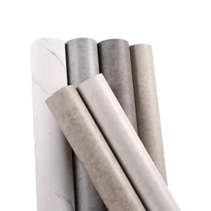 Fireproof Marble PVC Wallsticker Waterproof Self adhesive Durable Wallpaper Rolls for Cabinets Apartment Living Room Furniture