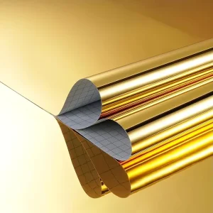 Flexible Color Sticker Peel Mirror Wallpaper Self Adhesive Contact Mirror Paper Gold Mirror Paper Roll