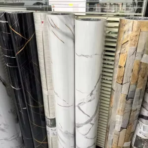 Flexible Geometric Pattern PVC Wallpaper Sticker Self Adhesive Foam Waterproof DIY Peel and Stick Wall Decals