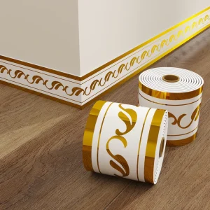Flexible Self-Adhesive PVC Skirting Board Peel and Stick Baseboard for Floor Edge Home Improvement