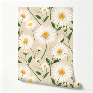 Floral Background Wallpaper Custom PVC Self Adhesive Wall Paper Rolls