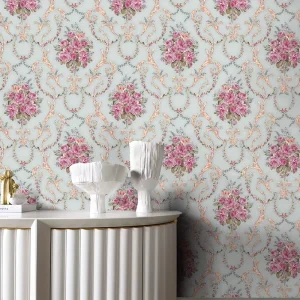 Floral Luxury Design Wallpaper PVC Decorative Sticker Self adhesive Wall Paper for Wall & Furniture Decoration