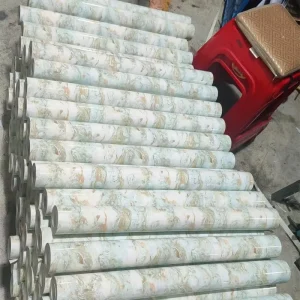Floral Modern Waterproof Self Adhesive PVC Wallpapers with Shining Surface for Bedroom House Decoration Rolls
