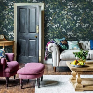 Floral Peel & Stick PVC Wallpapers Leaf Design Green Leaves Waterproof Removable Modern Style DIY for Living Room Bedroom