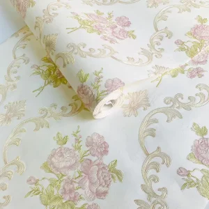 Floral Wallpaper Home Decoration Countryside Bedroom Living Room Restaurant Hotel Background Wall Roll Smoke Proof