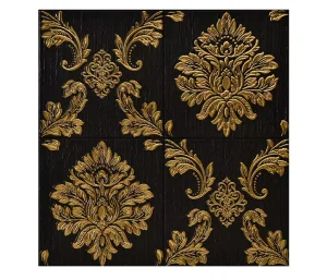 Flower Interior Decor 3D Wallpaper Foam Wall Panels Gold Graphic Design Modern XPE Foam Self-adhesive 3D Surface