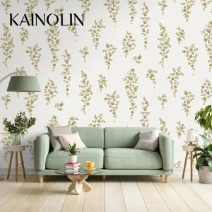 Flower PVC Rustic Chinoiserie Wallpaper for Bedroom Living Room & Kitchen Hotel Use Mould-Proof Interior Wall Decoration