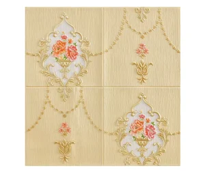 Foam Wall Paper Self Adhesive 3D Brick Wallpaper for Home Decoration Wall Sticker Flower Design Wallpaper