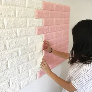 Foam Wallpaper PE Elastic DIY Home Decor Brick Self Adhesive 3D 70*77*5mm Multicolor XPE Foam Matt