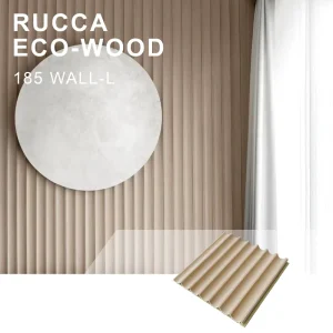 For RUCCA WPC Laminated 3D Wall Panel Indoor 185*14mm Panels For Apartment Use