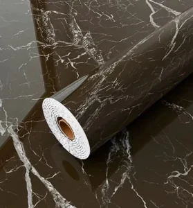 Foraking W-3 Modern Gold 3D Geometric Luxury PVC Self-Adhesive Waterproof Wallpaper for Commerce Bedroom Living Room