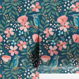 Forest Retro Floral Leaf Pattern Self Adhesive Removable Waterproof Decorative Wall Stickers Children’s Room Girl’s Room PVC