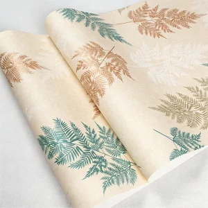 Forest Style Non woven Fresh Green Leaves Wallpaper Nordic Ins Light Luxury Wall Covering for Hotel Homestay Bedroom Walls