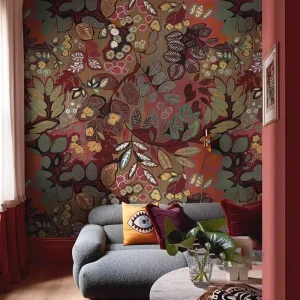 Foshan Factory Custom Floral Wallpaper Mural Background Wall Covering Wall Art