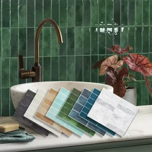 Free Sample 3D Self-Adhesive Peel and Stick Wall Tile Sticker Waterproof Interior Decoration