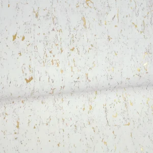 Free Sample White and Golden Cork Wall Paper Wallpaper for High end Hotel Decoration