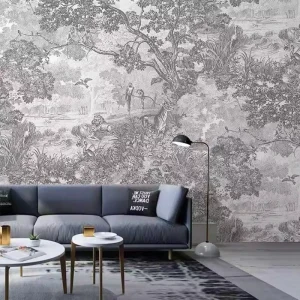 French Retro Jungle Home Stay Living Room Sofa Background Wallpaper European-style Bedroom Wall Cloth Wall Mural