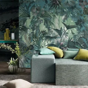 French Retro Jungle Wallpaper Living Room Sofa Background Wall Paper European Style Bedroom Papiers Peints Murals