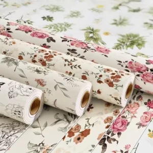 French Retro Wallpaper Self adhesive Waterproof Moisture proof Wall Skirt Stickers Shade Decorative Walls