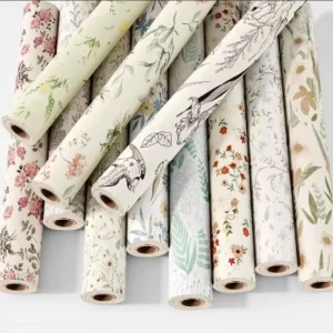 French Sticker Waterproof Moisture-proof Self-adhesive Wallpaper Wardrobe Cabinet Furniture Bathroom Wall Paper