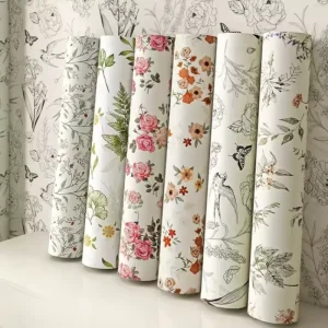 French Wallpaper Waterproof Moisture proof Self adhesive Wallpaper Bedroom Background Wall Masking Decorative Stickers