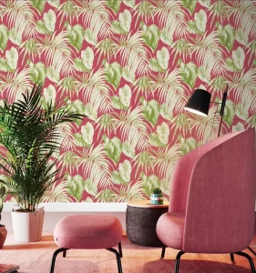 Fresh Rainforest Style Tropical Plant Design Home Wallpaper 3D
